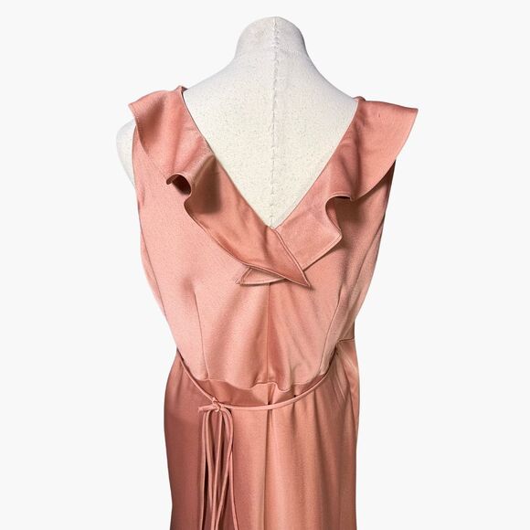 Anthropologie x BHLDN Sachin & Babi Tansy Satin Maxi Dress Sedona Sunset Sz 16 - Picture 4 of 16